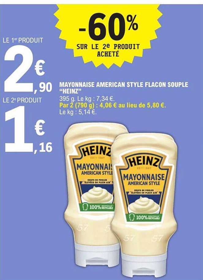 mayonnaise american style flacon souple "heinz"