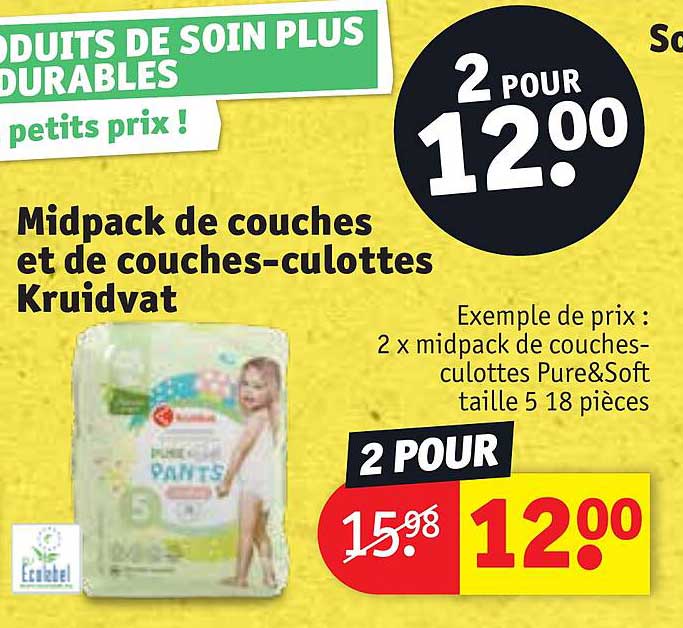 midpack de couches et de couches-culottes kruidvat