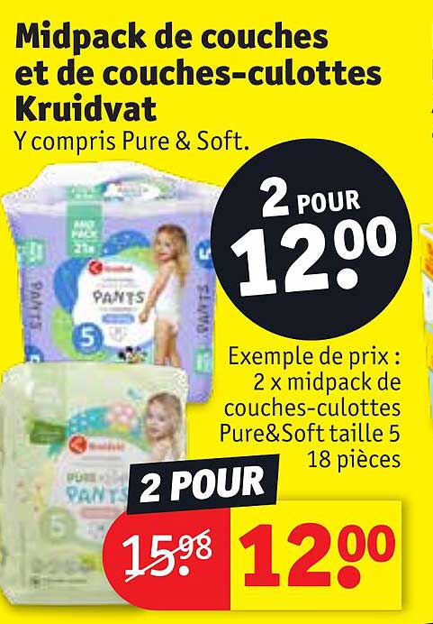 midpack de couches et de couches-culottes kruidvat