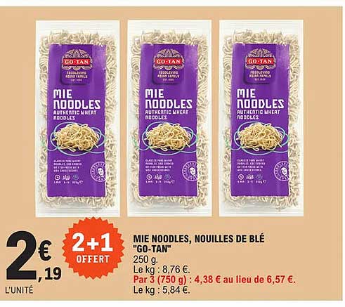 mie noodles, nouilles de blé "go-tan"