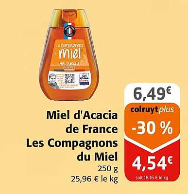 miel d'acacia de france les compagnons du miel