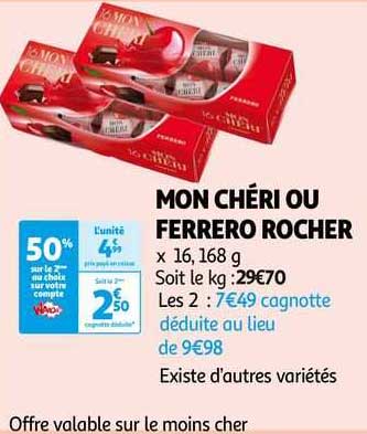 mon chéri ou ferrero rocher