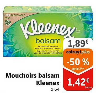 Mouchoirs Balsam Kleenex