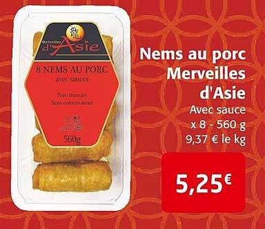 nems au porc merveilles d'asie