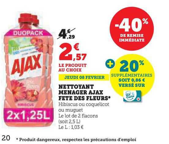 Nettoyant Ménager Ajax Fête Des Fleurs