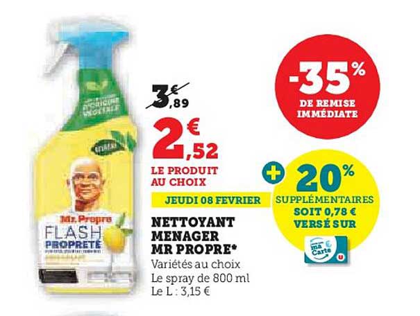 nettoyant  menager  mr propre