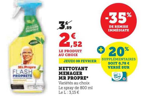nettoyant ménager mr propre