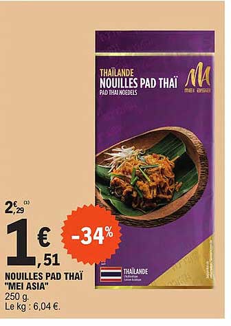 nouilles pad thaï "mei asia"