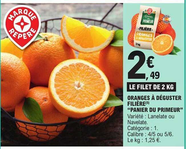 oranges à déguster filière "panier du primeur"