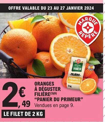 oranges à déguster filière "panier du primeur"