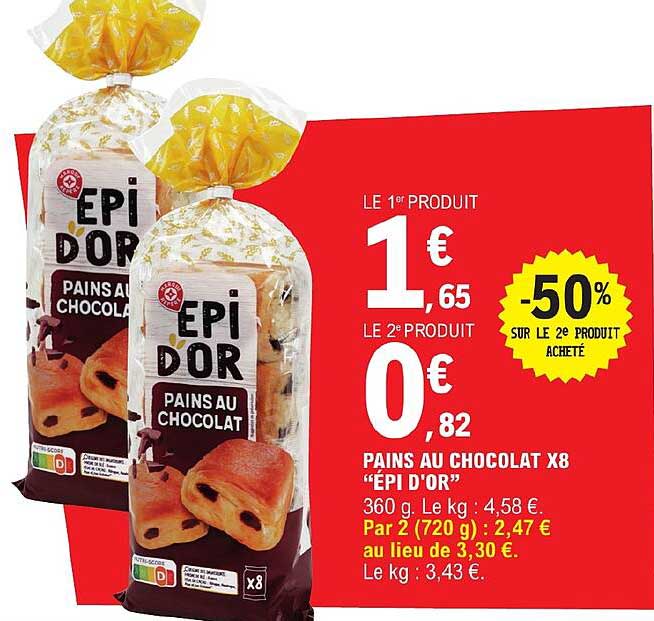pains au chocolat x8 "épi d'or"