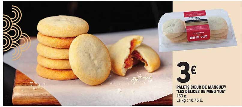 palets cœur de mangue "les délices de ming yue"