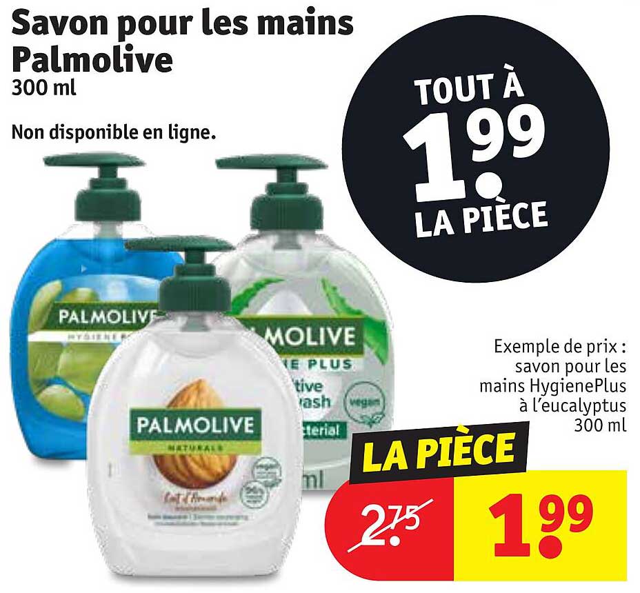 palmolive savon pour les mains hygiene plus à l'eucalyptus