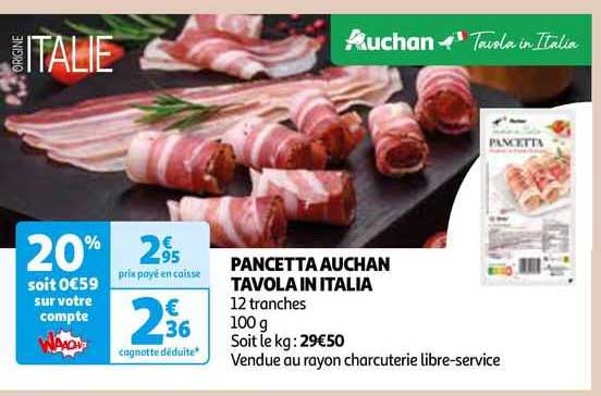pancetta auchan tavola italia