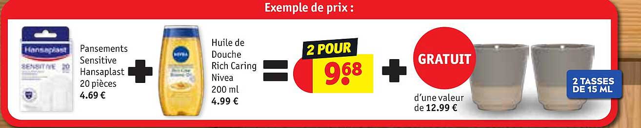 pansements sensitive hansaplast + huile de douche rich caring nivea