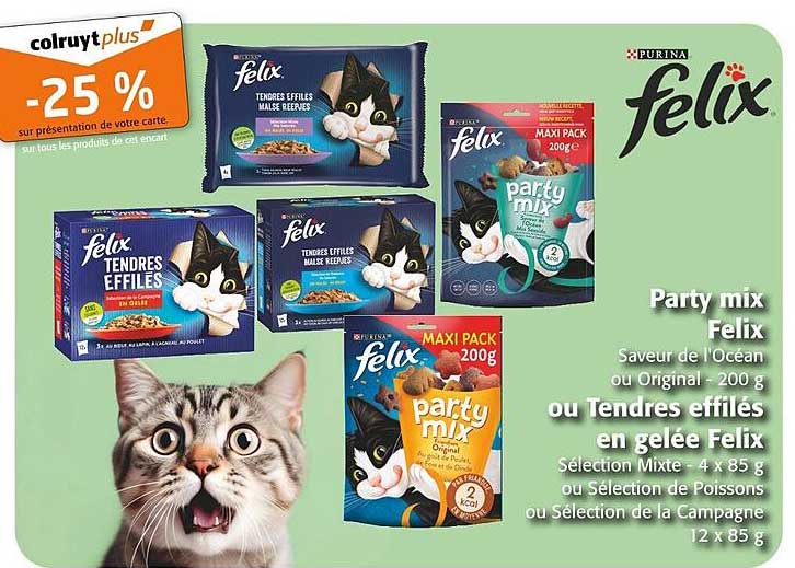 Party Mix Felix Ou Tendres Effilés En Gelée Felix