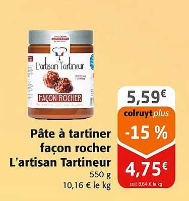 pâte à tartiner façon rocher l'artisan tartineur
