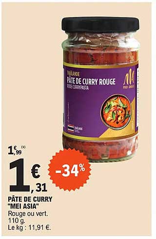 pâte de curry "mei asia"