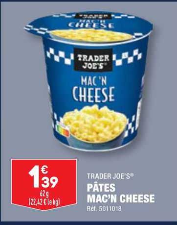 pâtes mac'n cheese trader joe's
