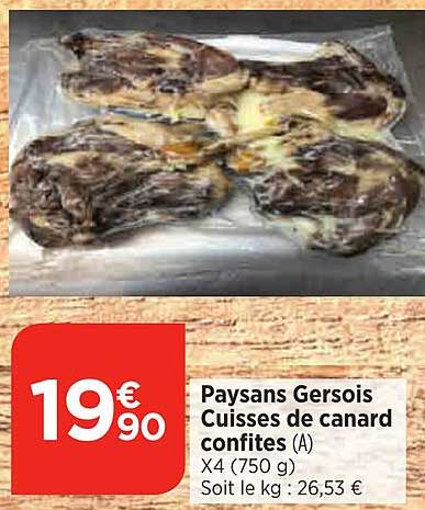 paysans gersois cuisses de canard confites