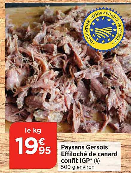paysans gersois effiloché de canard confit igp