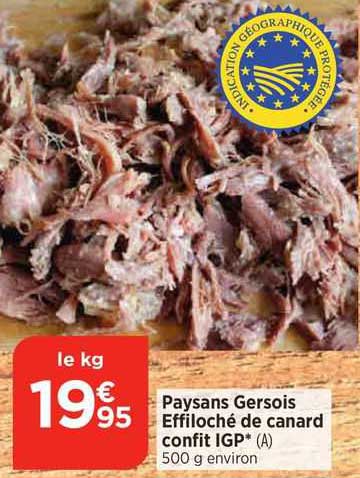 paysans gersois effiloché de canard confit igp