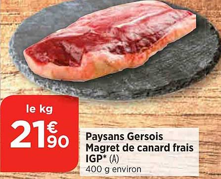 paysans gersois magret de canard frais igp