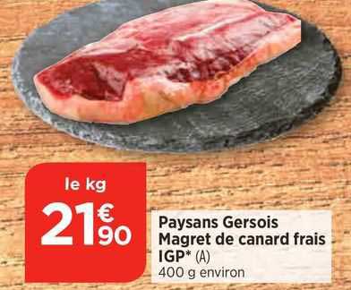 paysans gersois magret de canard frais igp
