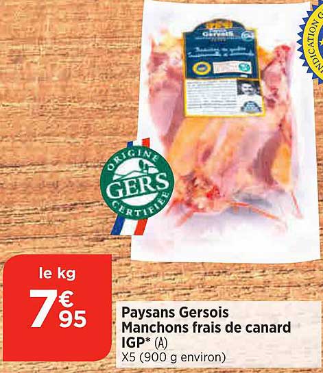 paysans gersois manchons frais de canard igp
