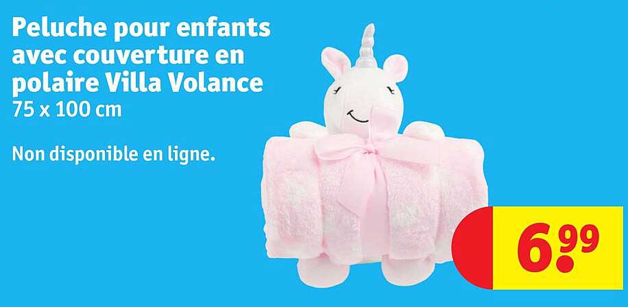 peluche pour enfants avec couverture en polaire villa volance