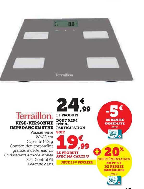 pèse-personne impédancemètre terraillon