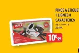 pince à étiquette 1 lignes 8 caractères