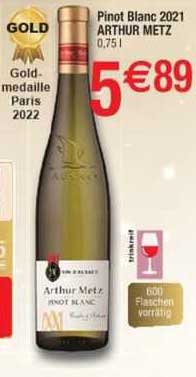 pinot blanc 2021 arthur metz