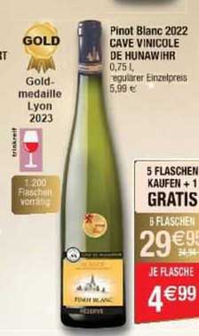 pinot blanc 2022 cave vinicole de hunawihr