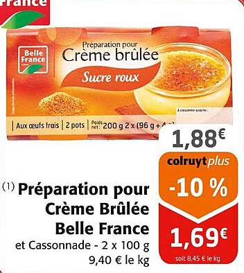 préparation pour crème brûlée belle france