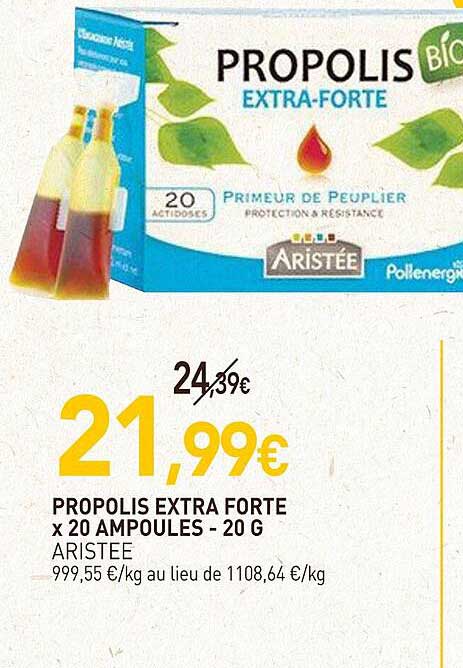 propolis extra forte x20 ampoules aristee - 20 g