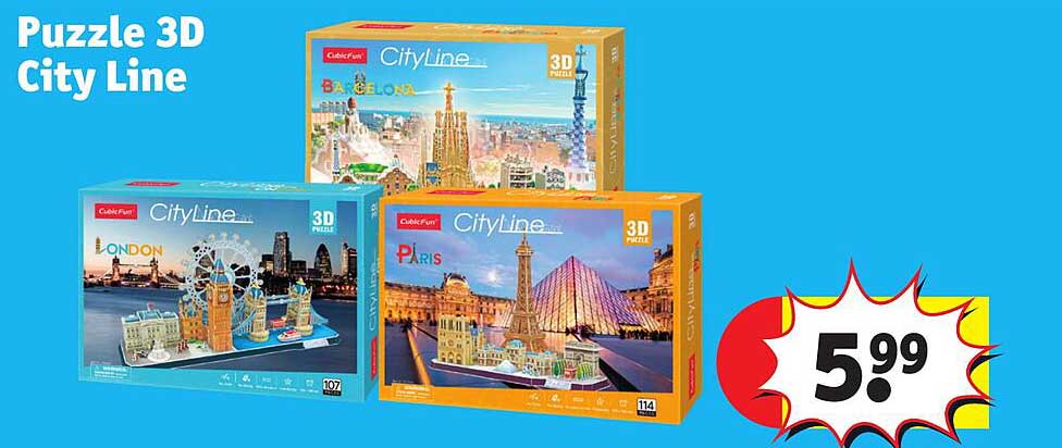 puzzle 3d city line