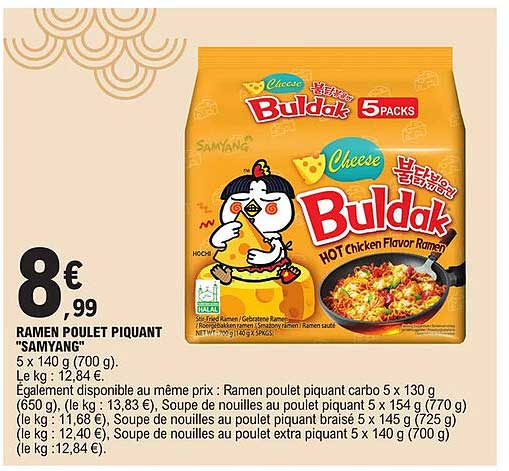 ramen poulet piquant "samyang"