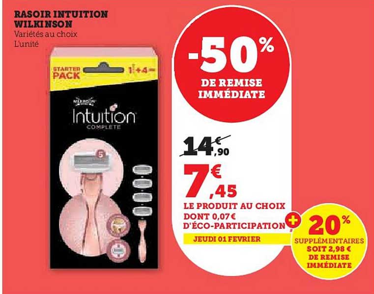 rasoir intuition wilkinson