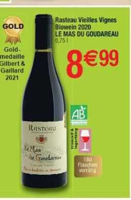 rasteau vieilles vignes biowein 2020 le mas du goudareau