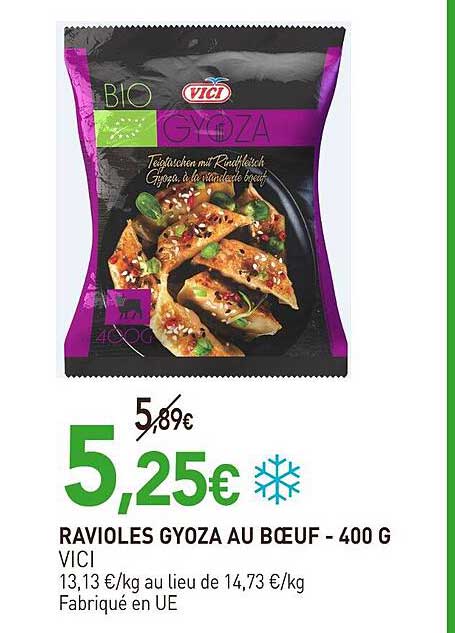 Ravioles Gyoza Au Bœuf Vici - 400 G