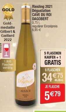 riesling 2021 dégustation cave du roi dagobert