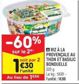 Riz à La Provençale Au Thon Et Basilic Bonduelle