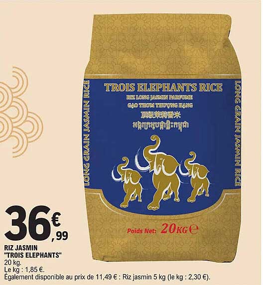 riz jasmin "trois elephants