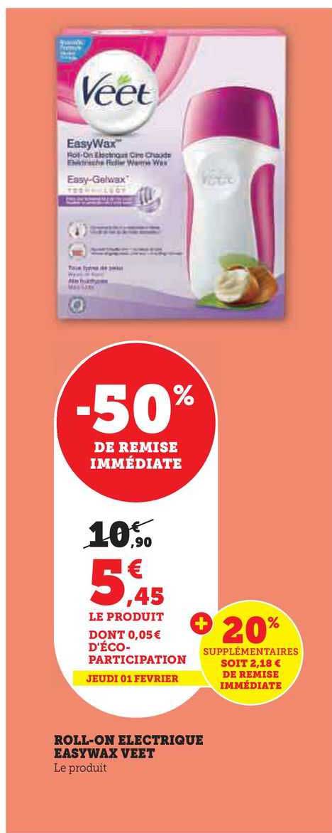 roll-on électrique easywax veet