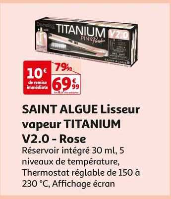 saint algue lisseur vapeur titanium v2.0 - rose