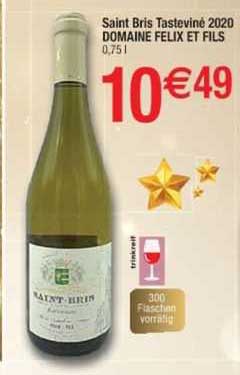saint bris tasteviné 2020 domaine felix et fils