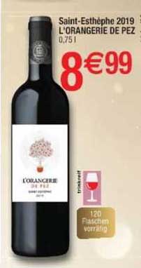 saint-estèphe 2019 l'orangerie de pez