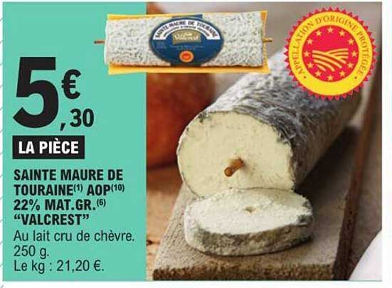 sainte maure de touraine aop 22% mat. gr. "valcrest"