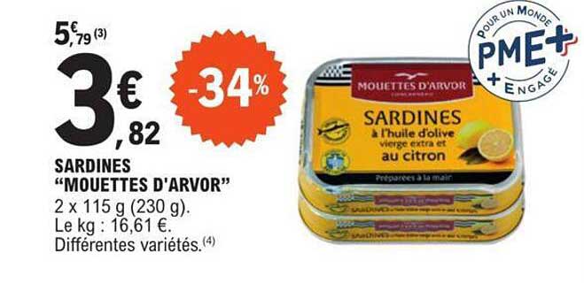 sardines "mouettes d'arvor"